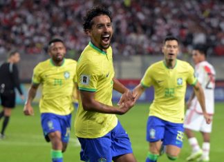 Marquinhos assegura a vitória com um gol nos últimos minutos e o Brasil triunfa sobre o Peru nas Eliminatórias para a Copa.
